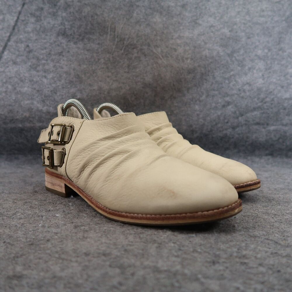 Caterpillar Shoes Womens 6.5 Bootie Leather Slip On Buckle Straps Slouch Classic
